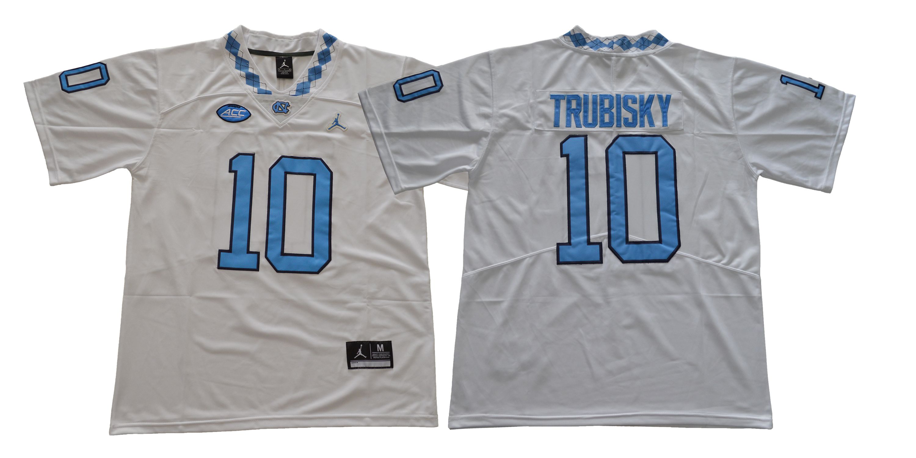 Men North Carolina Tar Heels 10 Trubisky White NCAA Jerseys